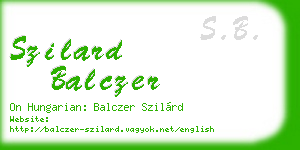 szilard balczer business card